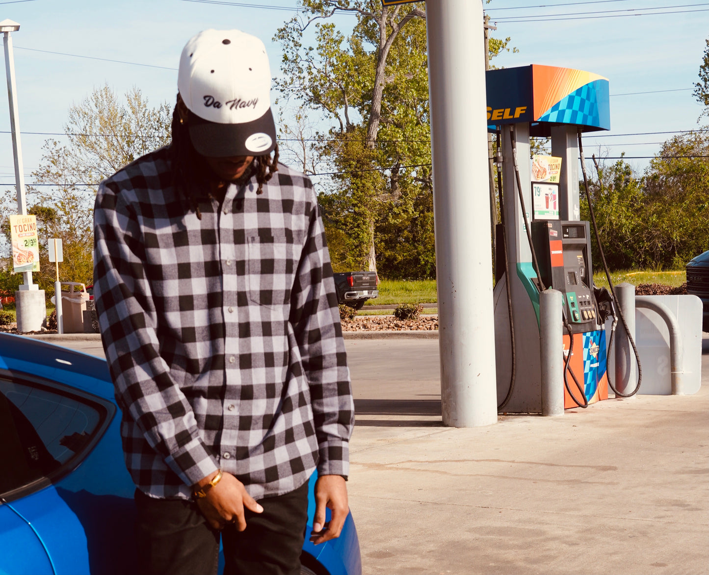 Wavy Navy Snap Back